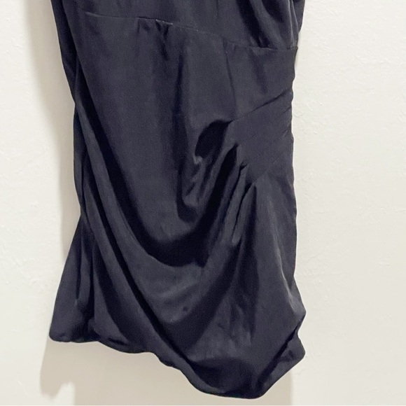 ROXANNE Women’s Black Bra Sized Skirted Shirred Front Modest Swimsuit Sz 12 34DD - Picture 4 of 6